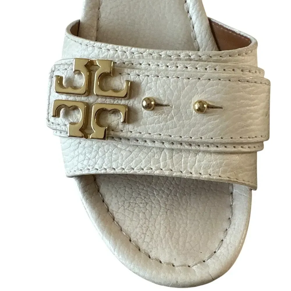 Tory Burch Elina‎ Platform Wedge Ivory Gold 9